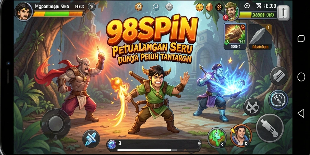 Menampilkan gameplay seru dalam <strong>98SPIN</strong> di alam petualangan yang menantang.