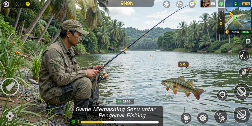 Tangkapan ikan besar dalam gameplay 9N9N yang menonjol.