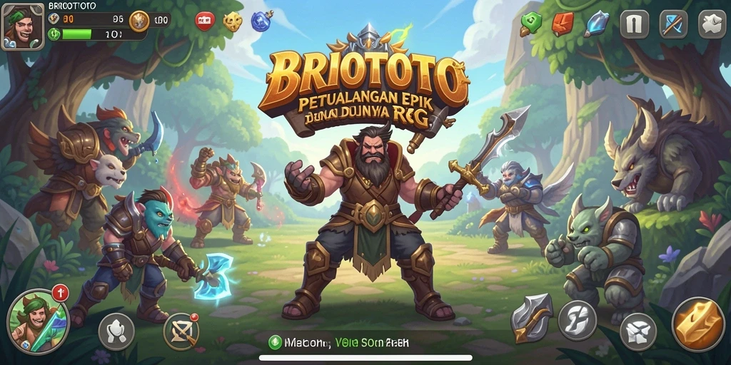 Tampilan gameplay menarik BRIOTOTO dengan pertempuran mendebarkan.