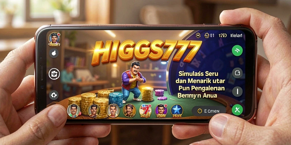 Tampilan utama gameplay HIGGS777 dengan suasana simulasi yang menawan.