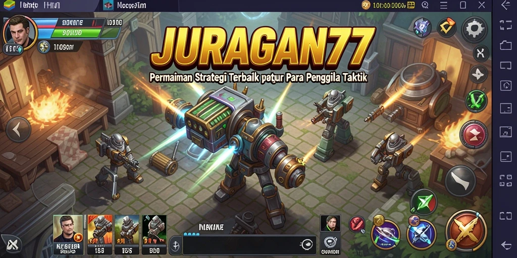 Screenshot menampilkan aksi menarik dalam JURAGAN77 dengan gameplay Strategy.