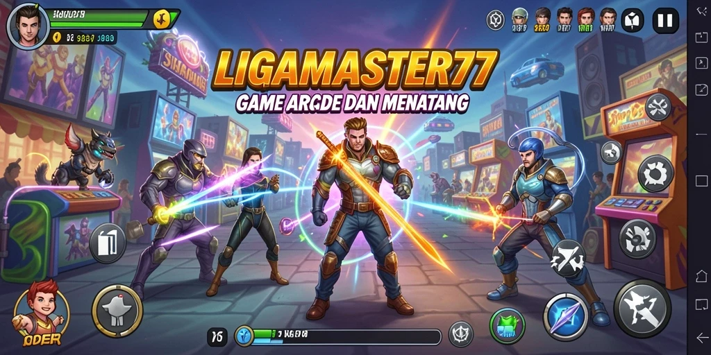 Screenshot gameplay LIGAMASTER77 yang menunjukkan aksi seru di level menantang.