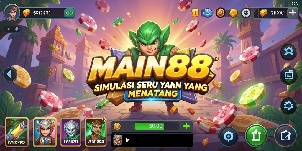 Tampilan gameplay yang menakjubkan dalam <strong>MAIN88</strong>, menampilkan simulasi yang interaktif.