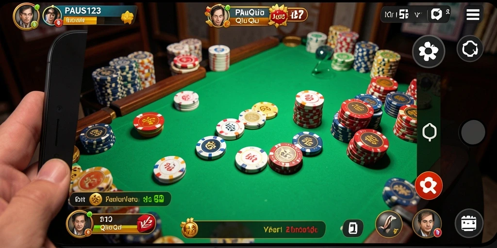 Tampilan menarik dari gameplay QiuQiu di PAUS123.