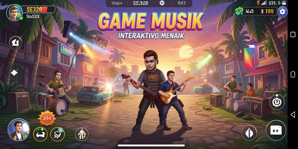 Screenshot SE328 menampilkan gameplay musik yang mengasyikkan dan interaktif.